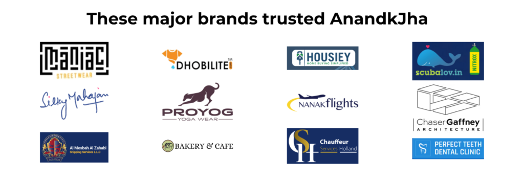 bigger brands like Dhobilite, Maniaclife, Nanak Flights and more trusted Anandkjha for SEO Services