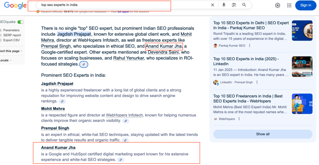 anandkjha name appeared in Google AI overviews as top seo expert in india anandkjha name appeared in Google AI overviews as top seo expert in india